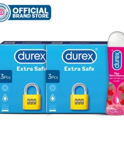 Bundle Pack Durex Extra Safe Condoms & Very Cherry Lube 50ml