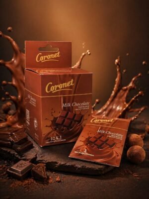 Coronet Milk Chocolate Flavoured Condoms – Dotted, Lubricated | Pack of 36 (12x3)