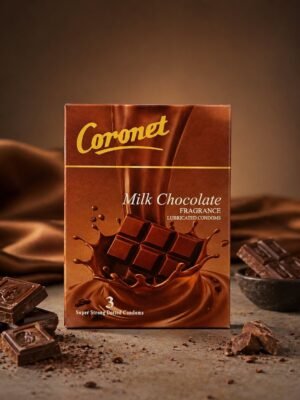 Coronet Milk Chocolate Flavoured Condoms – Dotted, Lubricated | Pack of 3