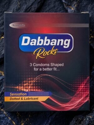 Dabbang Dotted & Lubricated Condoms – Pack of 3 | Extra Pleasure, Natural Latex