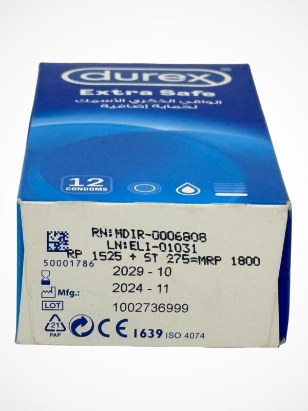 Durex Extra Safe Condoms 12 Pack - Extra Thick & Lubricated (Imported)