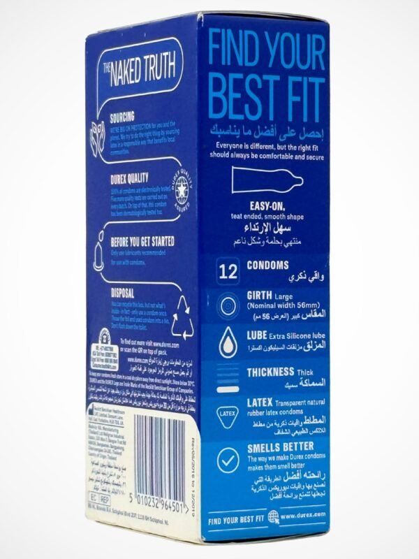Durex Extra Safe Condoms 12 Pack - Extra Thick & Lubricated (Imported)