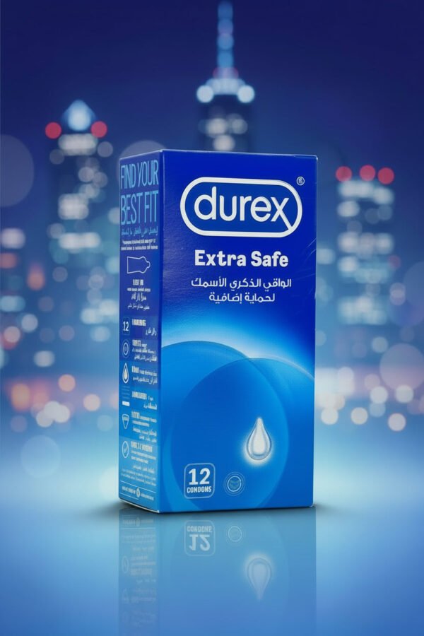 Durex Extra Safe Condoms 12 Pack - Extra Thick & Lubricated (Imported)