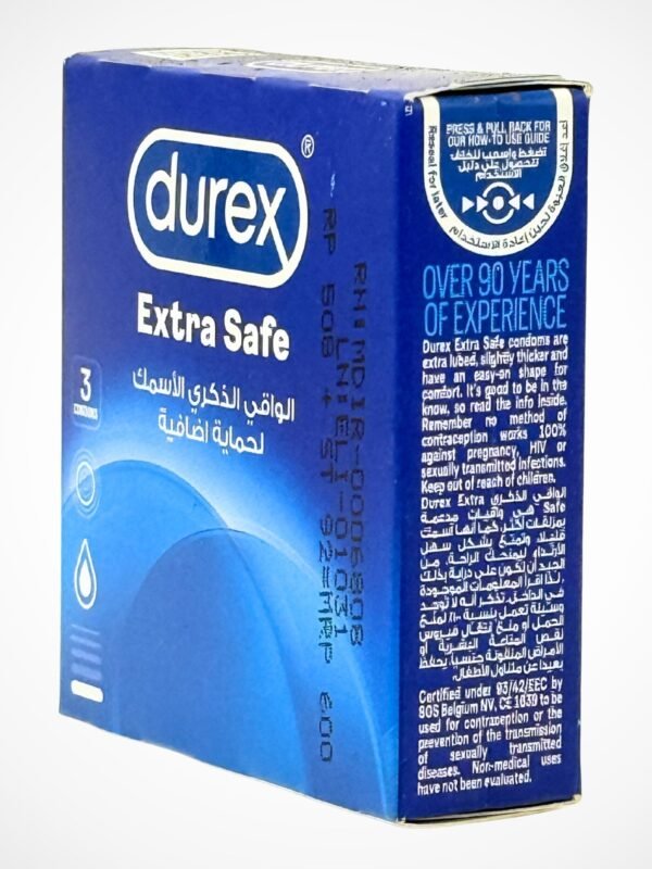 Durex Extra Safe Condoms - 3 Extra Lubed Condoms (Imported)