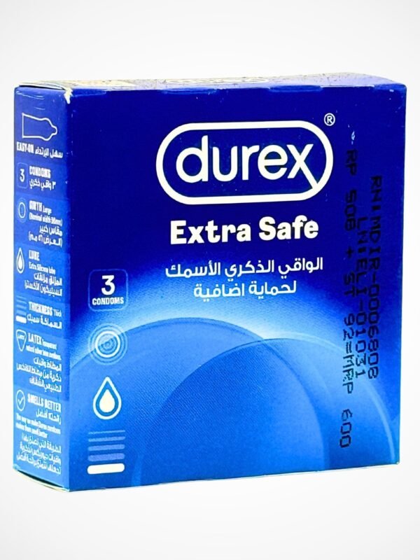 Durex Extra Safe Condoms - 3 Extra Lubed Condoms (Imported)