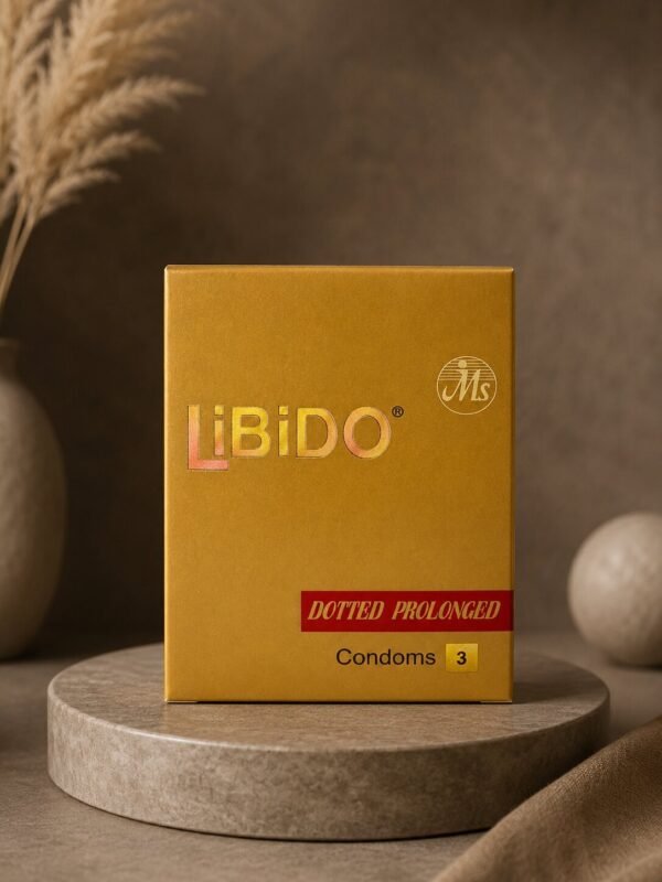 Libido Dotted Condoms – Pack of 3 | Dotted & Delay Condoms for Long Lasting