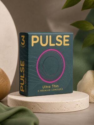 Pulse Ultra Thin Condoms | 3-Pack | Natural Feeling & Maximum Protection
