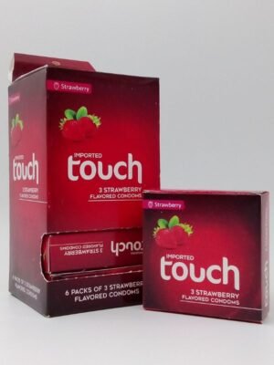 Touch Condoms Strawberry Flavored - 6 X 3 Pack of Condoms